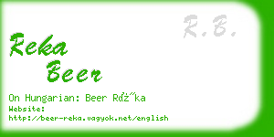 reka beer business card